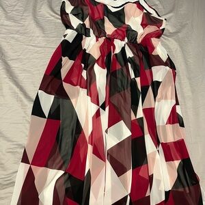 Torrid size 2 Pink and Cream Geometric Dress